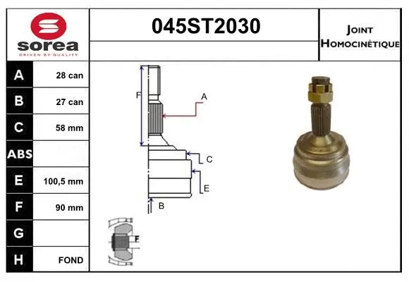 Joint Kit, drive shaft (045ST2030)
