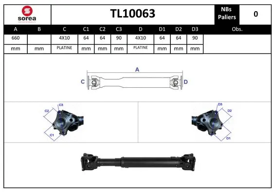 Propshaft, axle drive (TL10063)