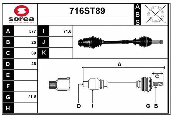 Drive Shaft (716ST89)