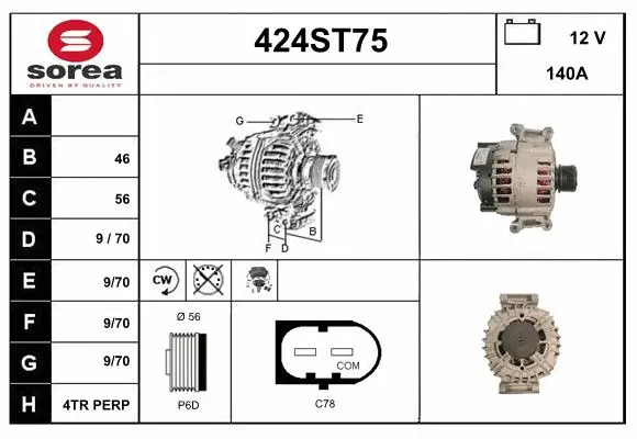 Alternator (424ST75)