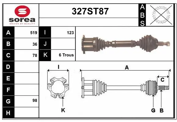 Drive Shaft (327ST87)