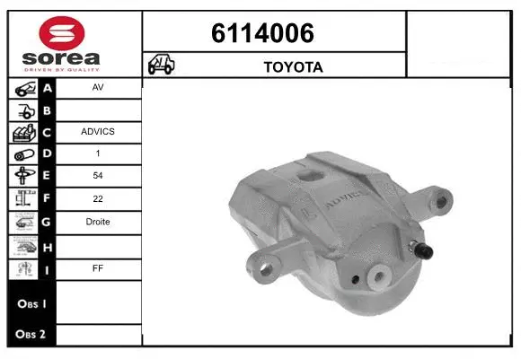 Brake Caliper (6114006)
