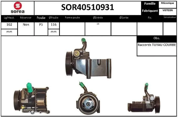 Hydraulic Pump, steering (SOR40510931)