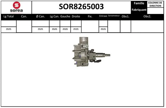 Steering Column (SOR8265003)