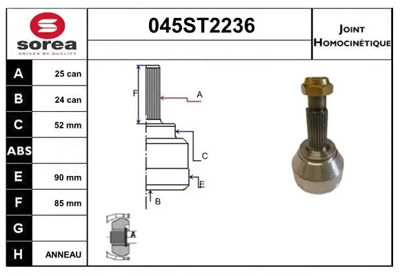 Joint Kit, drive shaft (045ST2236)