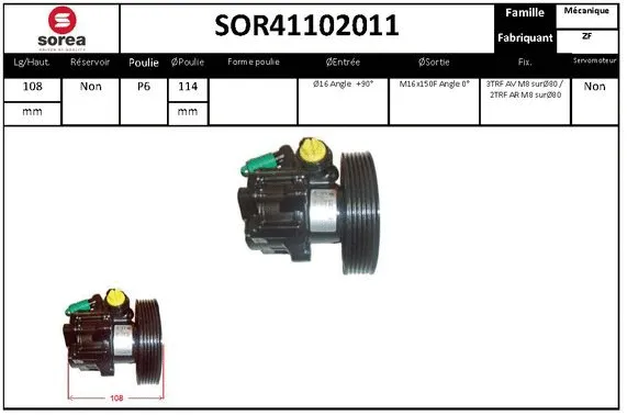 Hydraulic Pump, steering (SOR41102011)