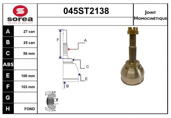 Joint Kit, drive shaft (045ST2138)