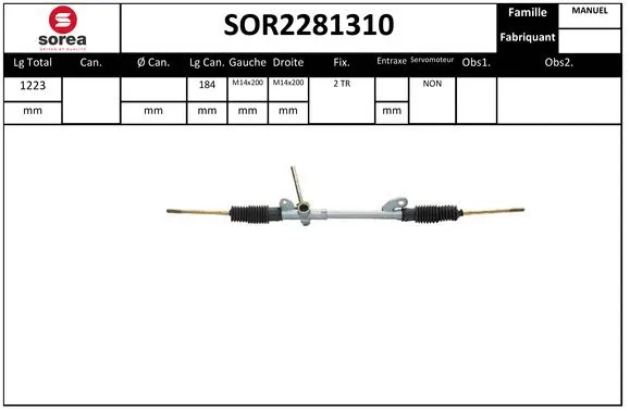 Steering Gear (SOR2281310)
