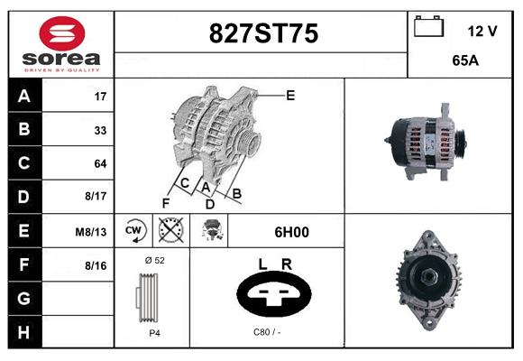 Alternator (827ST75)