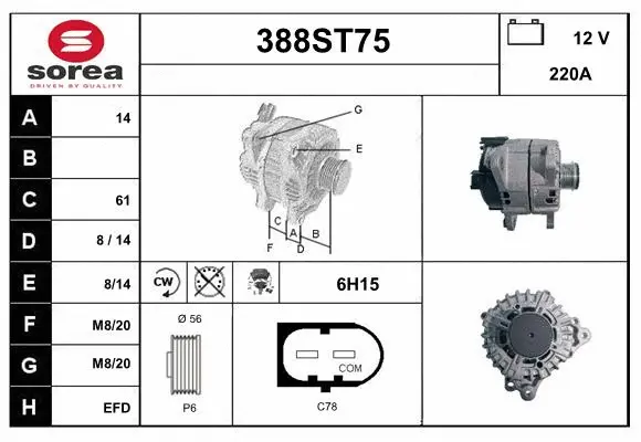 Alternator (388ST75)