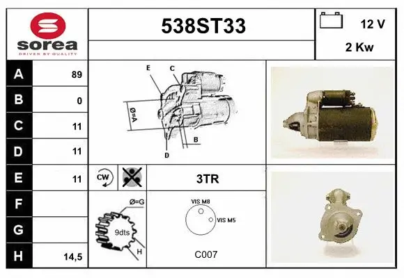 Starter (538ST33)
