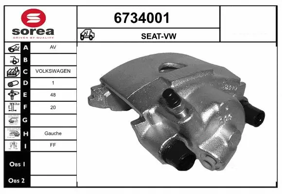 Brake Caliper (6734001)