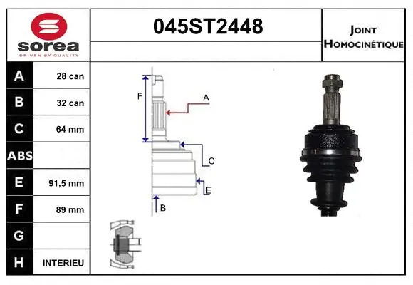 Joint Kit, drive shaft (045ST2448)