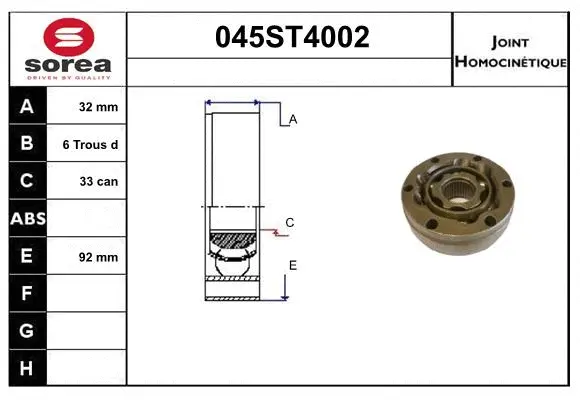 Joint Kit, drive shaft (045ST4002)