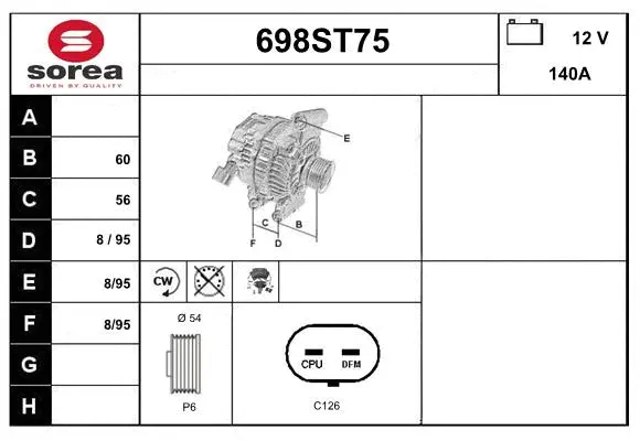 Alternator (698ST75)