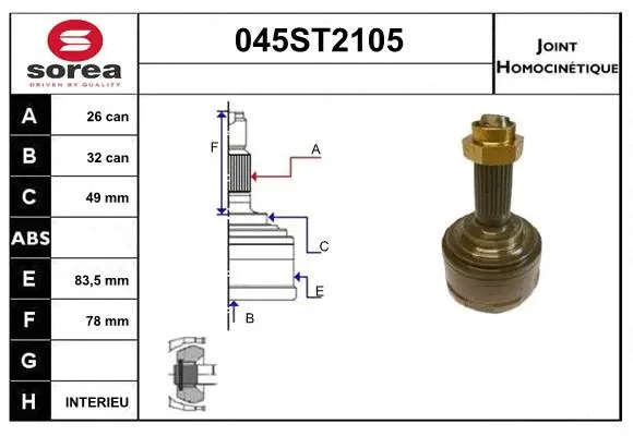Joint Kit, drive shaft (045ST2105)