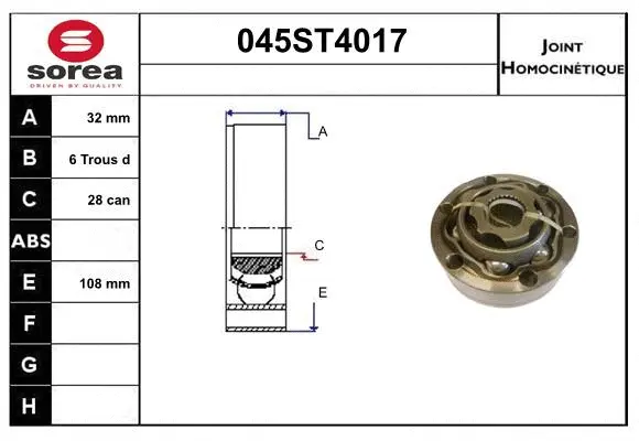 Joint Kit, drive shaft (045ST4017)