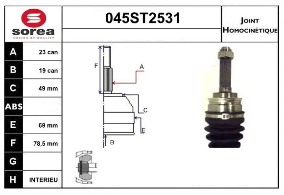 Joint Kit, drive shaft (045ST2531)