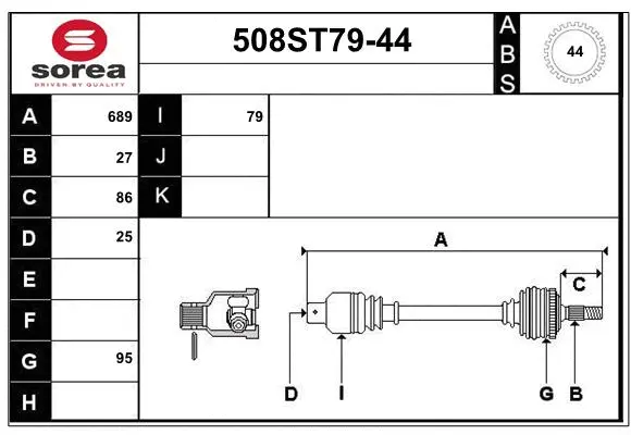 Drive Shaft (508ST79-44)
