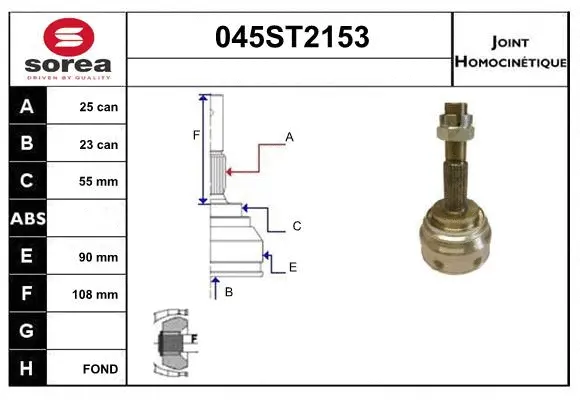 Joint Kit, drive shaft (045ST2153)