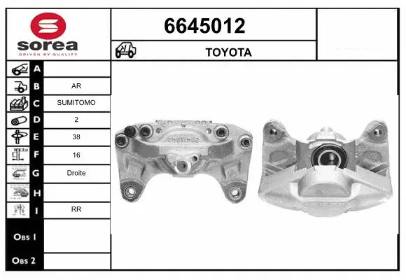 Brake Caliper (6645012)
