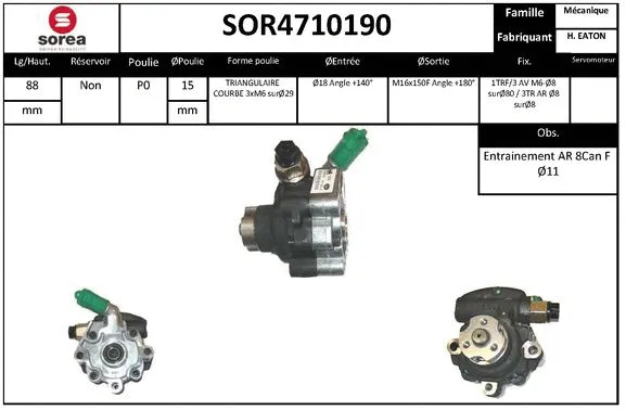 Hydraulic Pump, steering (SOR4710190)