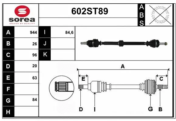 Drive Shaft (602ST89)