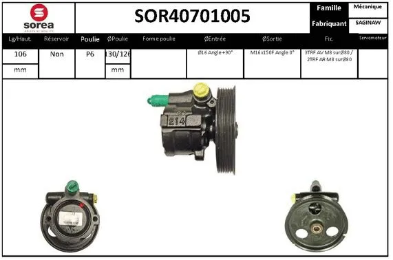 Hydraulic Pump, steering (SOR40701005)