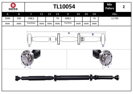 Propshaft, axle drive (TL10054)