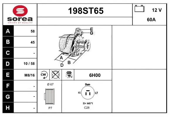 Alternator (198ST65)