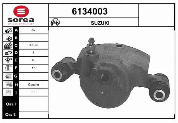 Brake Caliper (6134003)