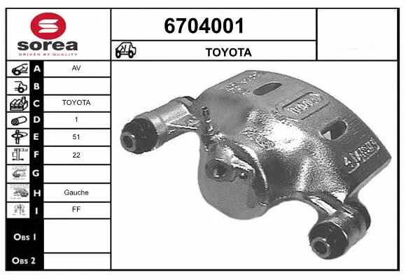 Brake Caliper (6704001)