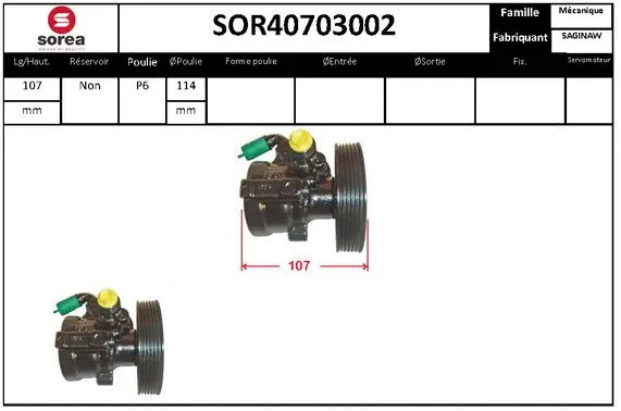 Hydraulic Pump, steering (SOR40703002)