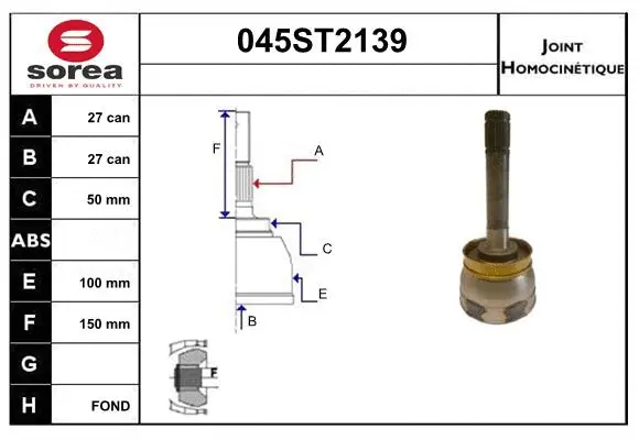 Joint Kit, drive shaft (045ST2139)