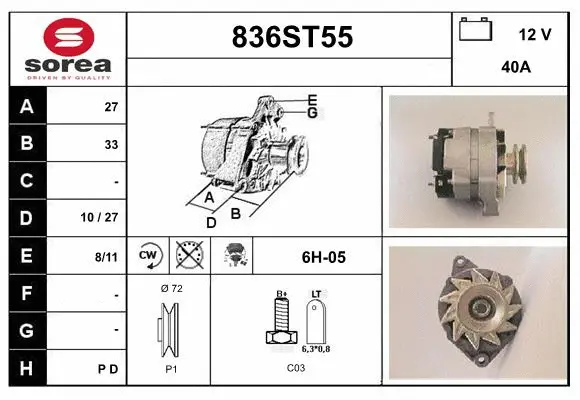 Alternator (836ST55)