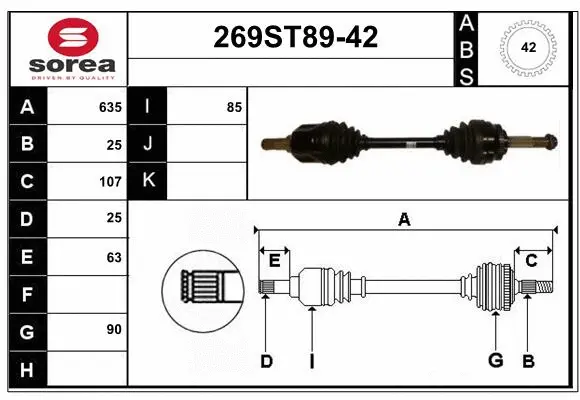 Drive Shaft (269ST89-42)