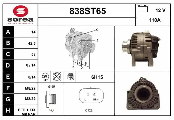 Alternator (838ST65)