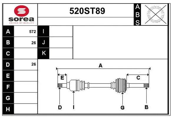 Drive Shaft (520ST89)
