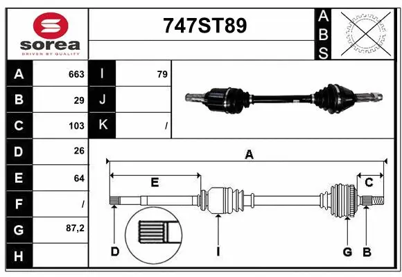 Drive Shaft (747ST89)