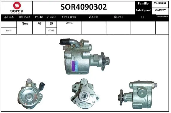 Hydraulic Pump, steering (SOR4090302)