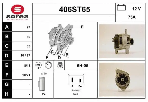 Alternator (406ST65)