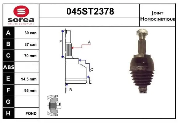 Joint Kit, drive shaft (045ST2378)