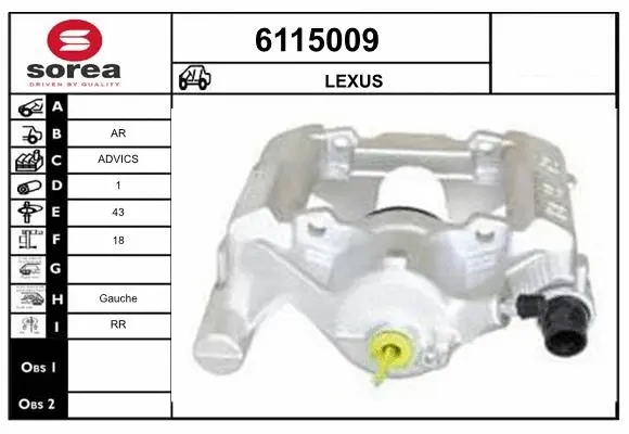 Brake Caliper (6115009)