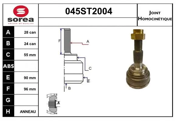 Joint Kit, drive shaft (045ST2004)