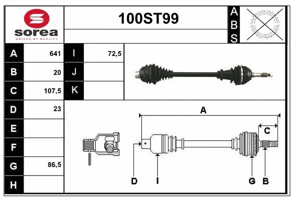 Drive Shaft (100ST99)