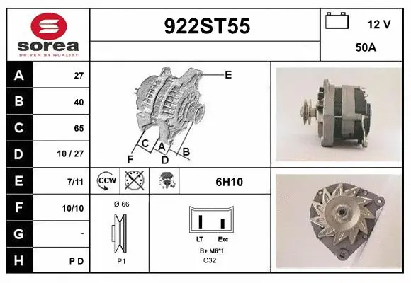 Alternator (922ST55)