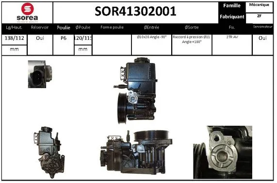 Hydraulic Pump, steering (SOR41302001)