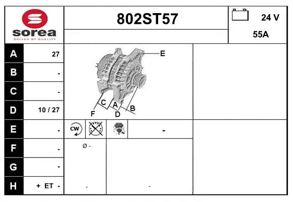 Alternator (802ST57)