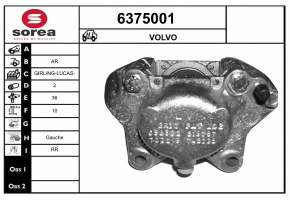 Brake Caliper (6375001)