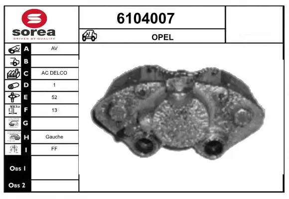 Brake Caliper (6104007)